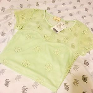 Urban Outfitters’ lace green crop top
